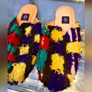 Multicolor Furry Slippers